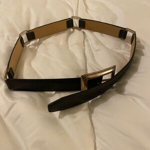 Brighton Women's Black Lizard Belt Size S - 28 - measures 32”